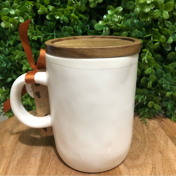 Rae Dunn NWT Blessed “ mug with wood lid - Picture 3 of 4